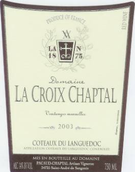 Domaine la Croix Chaptal Cuvée Charles 2006